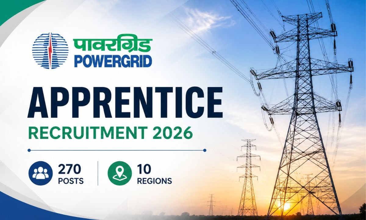 POWERGRID Apprentice Recruitment 2026 – 270 Posts, 10 Regions
