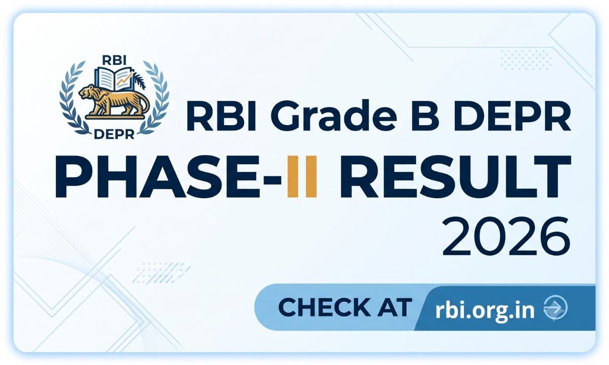 RBI Grade B DEPR Phase-II Result 2026 – Check at rbi.org.in
