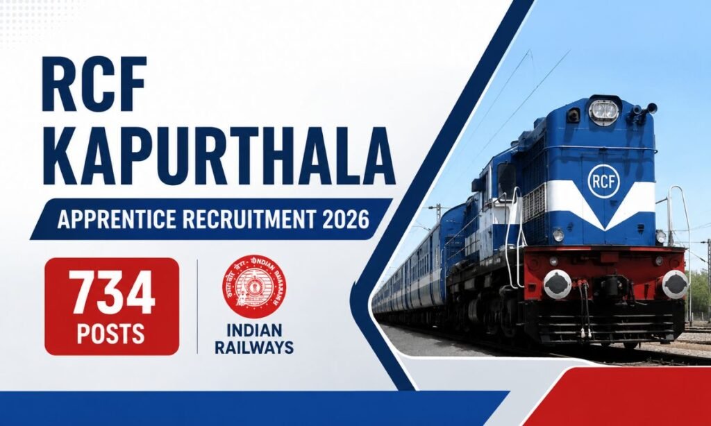 RCF Kapurthala Apprentice Recruitment 2026 - 734 Posts Indian Railways