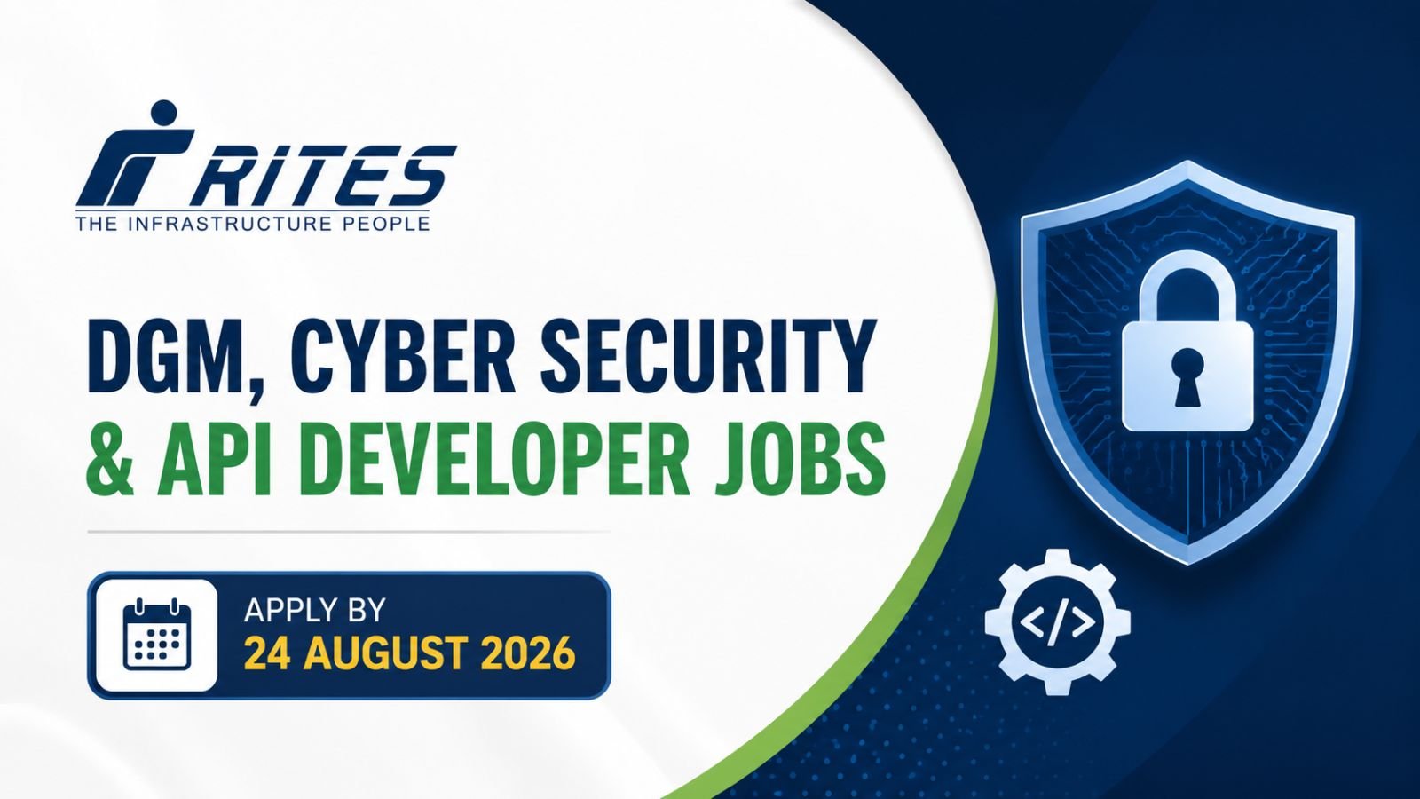 RITES DGM, Cyber Security and API Developer Jobs - Apply by 24 August
