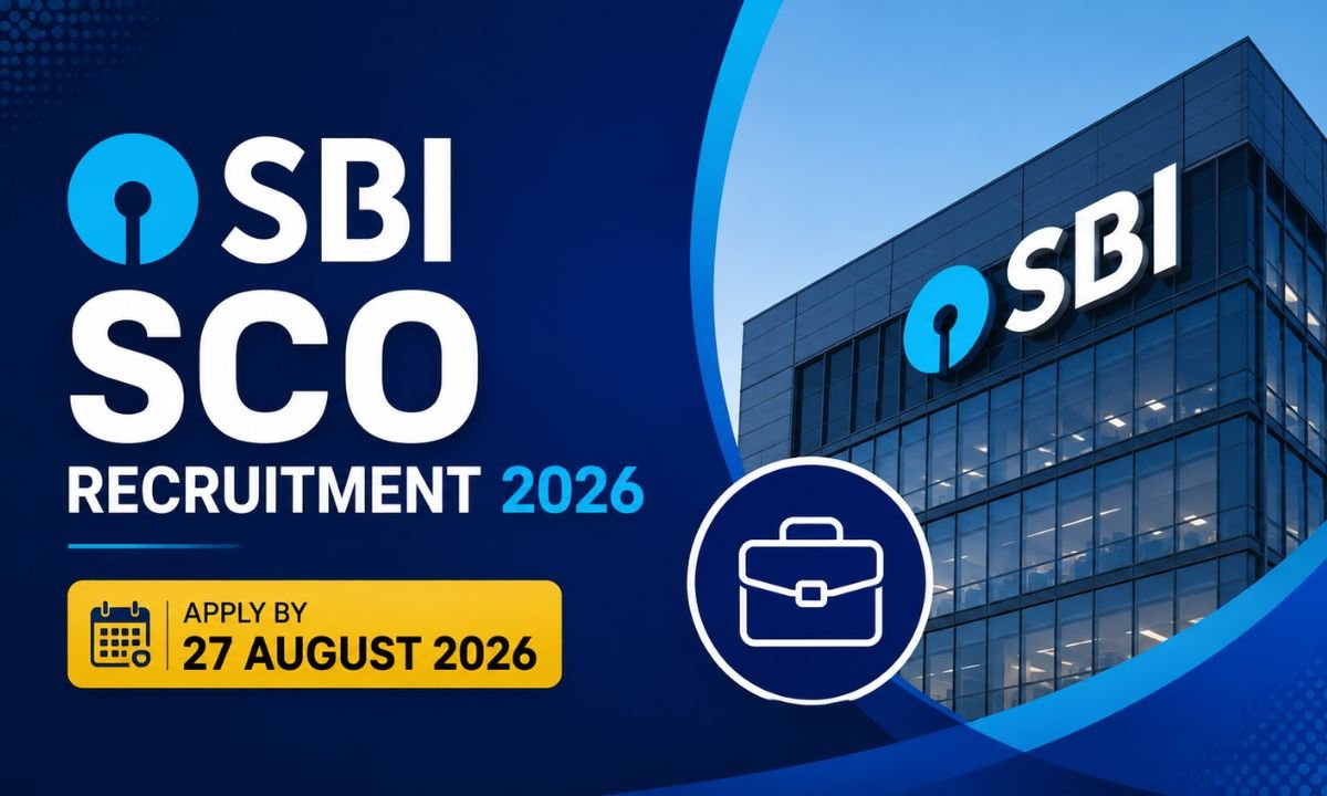 SBI SCO Recruitment 2026 - Apply by 27 August 2026