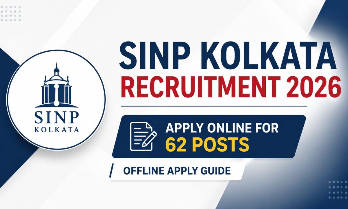 SINP Kolkata Recruitment 2026 - Apply Online for 62 Posts