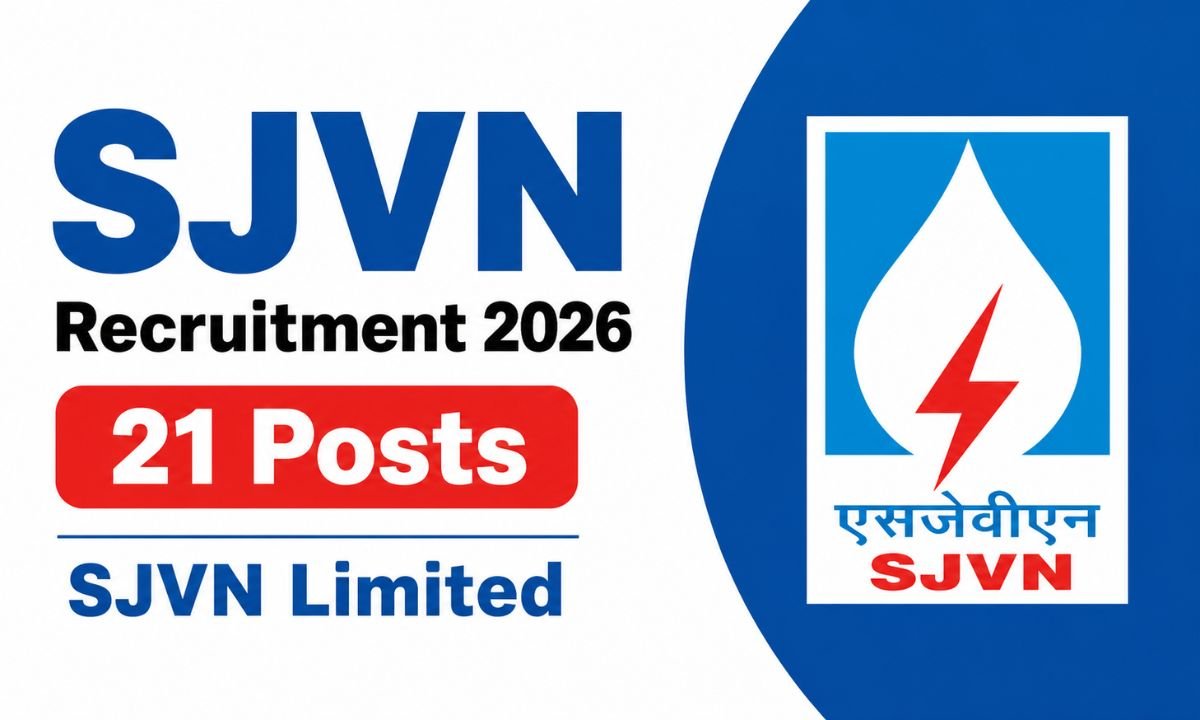 SJVN Recruitment 2026 - 21 Posts SJVN Limited