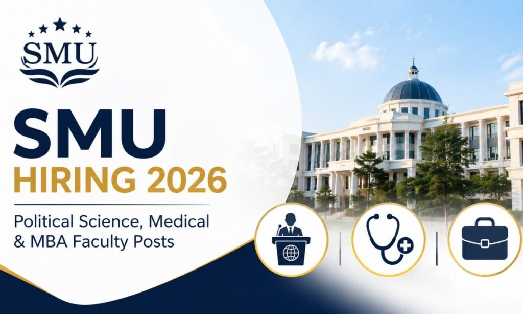 SMU Hiring 2026 Political Science, Medical & MBA Faculty Posts