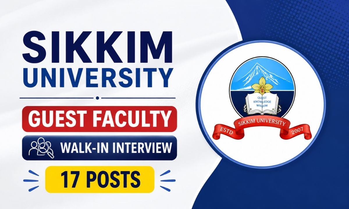 Sikkim University Guest Faculty Walk-in Interview for 17 Posts