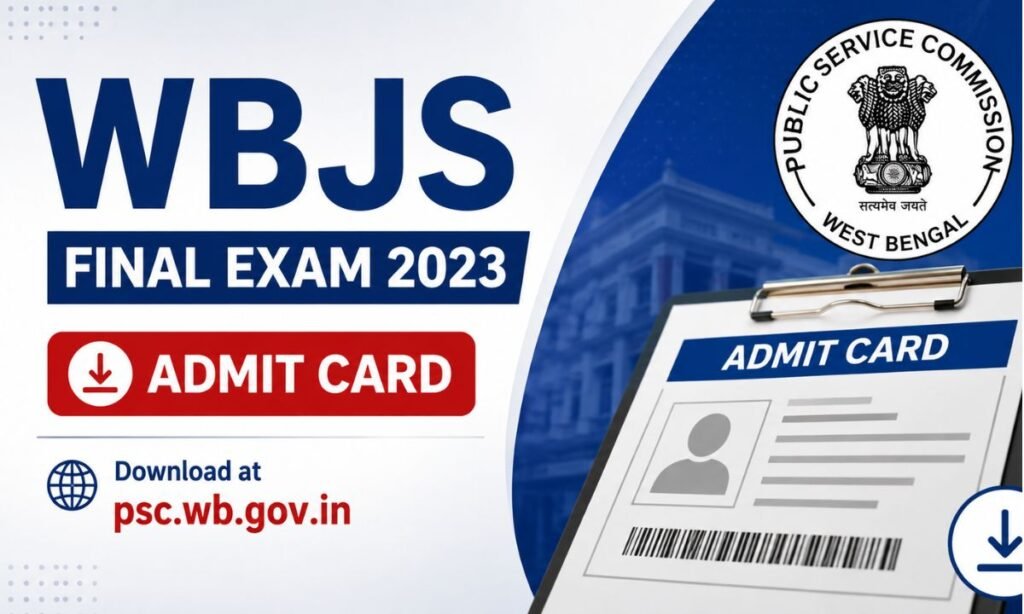 WBJS Final Exam 2023 Admit Card — Download at psc.wb.gov.in