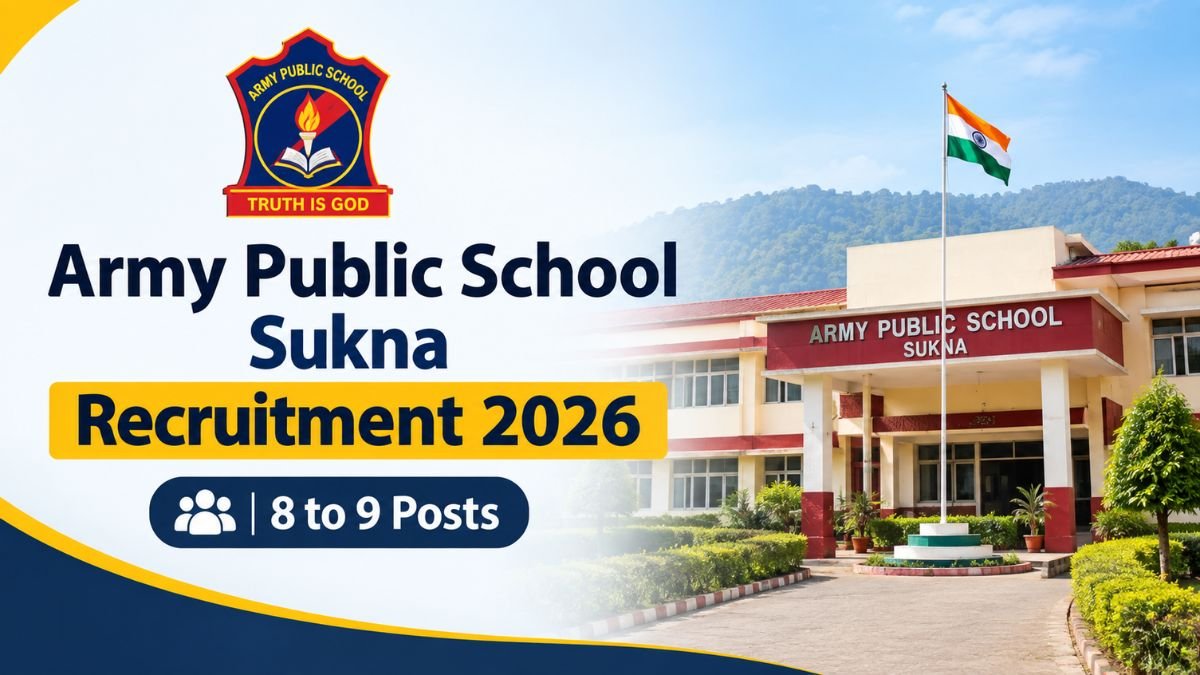 Army Public School Sukna Recruitment 2026 - 8 to 9 Posts