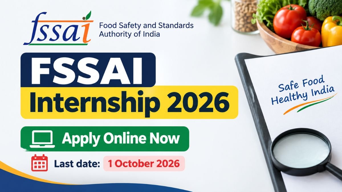 FSSAI Internship 2026 – Apply Online Now