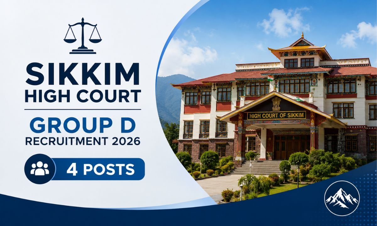 High Court of Sikkim Group D Recruitment 2026 – 4 Posts