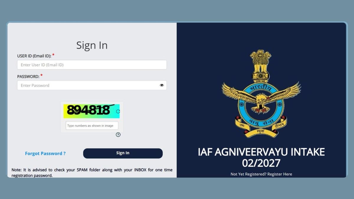 IAF Agniveervayu 022027 Admit Card 2026 - Exam 22 Sep