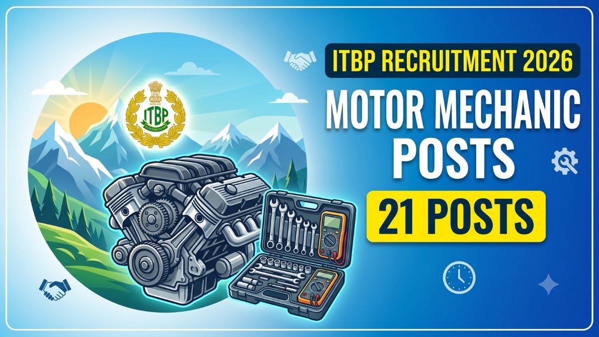 ITBP Motor Mechanic Recruitment 2026 21 Posts
