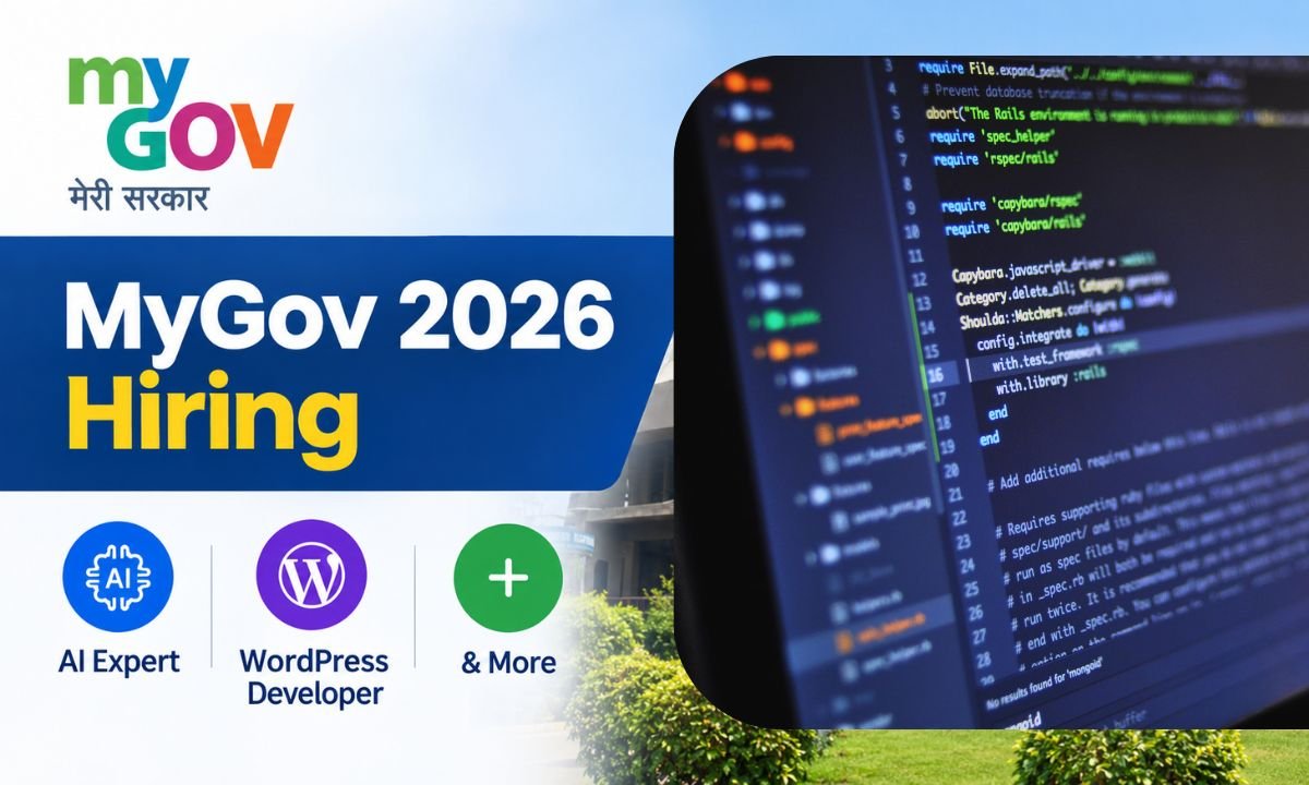 MyGov 2026 Hiring AI Expert, WordPress Developer & More