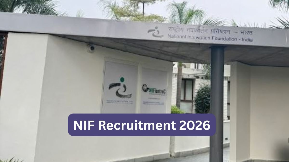 NIF Recruitment 2026 Graduate Jobs in Gandhinagar, Gujarat