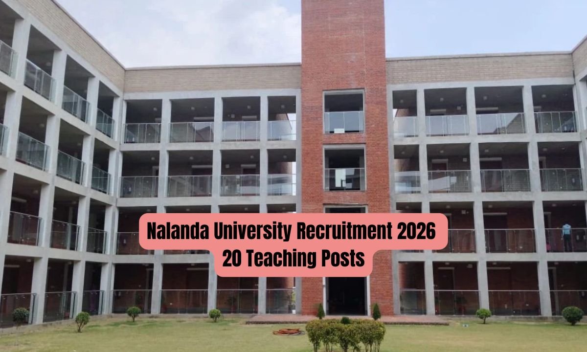 Nalanda University Recruitment 2026 - 20 Teaching Posts