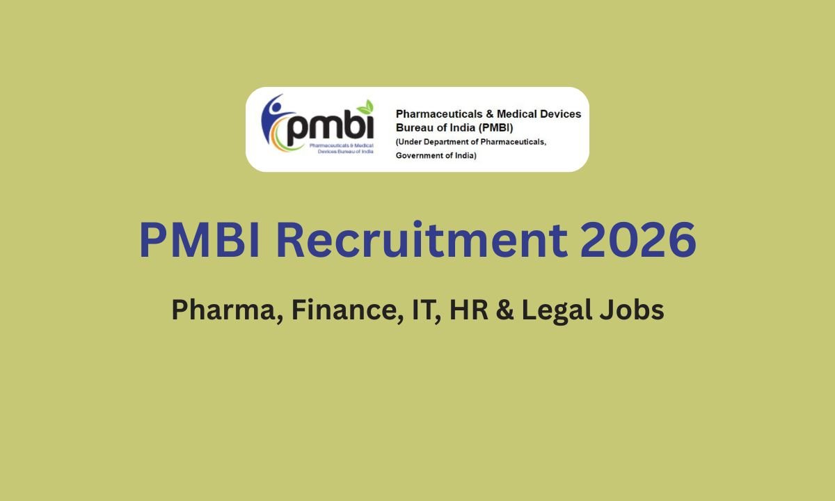 PMBI Recruitment 2026 - Pharma, Finance, IT, HR & Legal Jobs