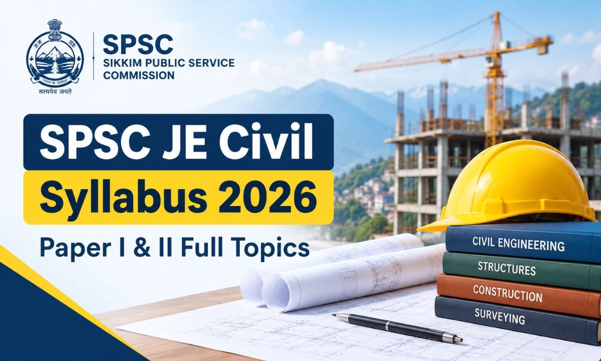 SPSC JE Civil Syllabus 2026 - Paper I & II Full Topics