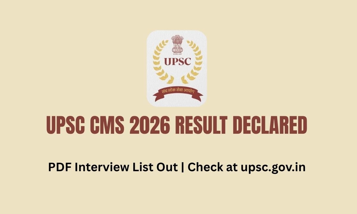 UPSC CMS 2026 Result