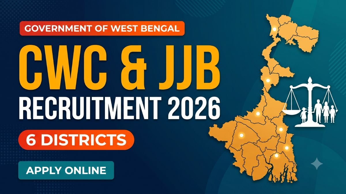 CWC JJB Recruitment 2026 for 6 West Bengal Districts