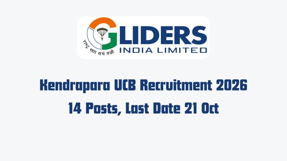 Gliders India Recruitment 2026 - 6 Posts, Last Date 20 Oct