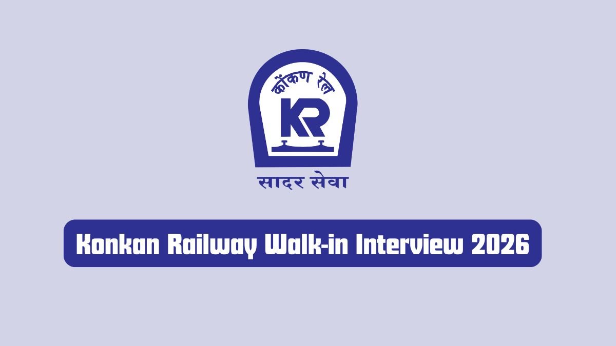 Konkan Railway Walk-in Interview 2026 10 Posts, 21 Oct