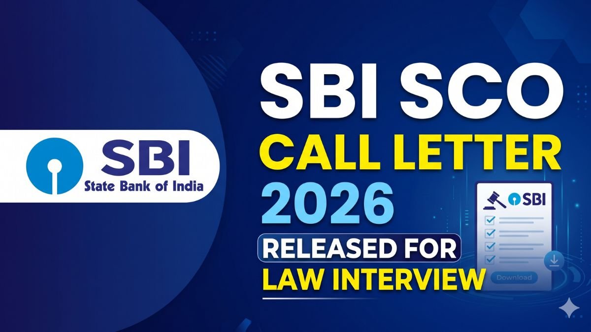 SBI SCO Call Letter 2026 Released for Law Interview