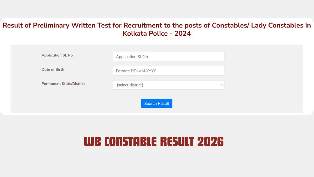 WB Constable Result 2026 - PDF Lists for both Male and Female Candidates prb-wb-gov-in