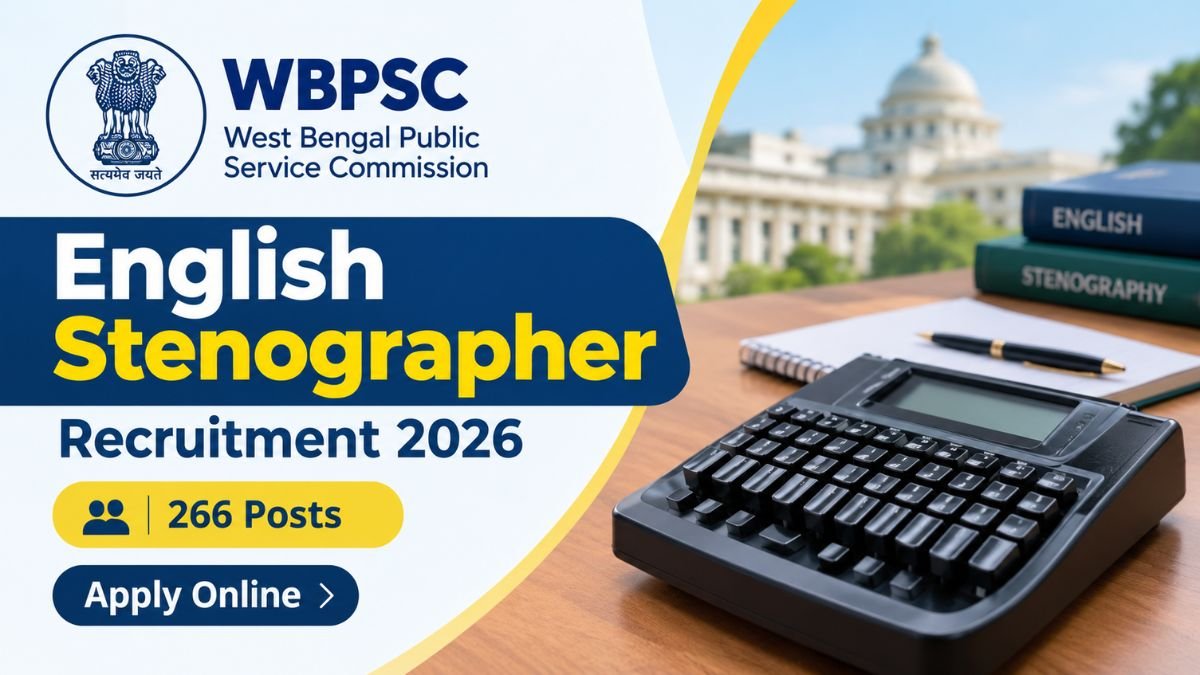 WBPSC English Stenographer Recruitment 2026 – 266 Posts, Apply Online
